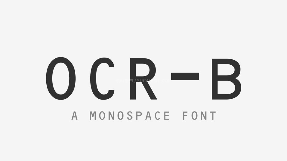 OCR-B 等宽字体 免费可商用